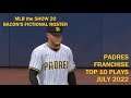 MLB the Show 20 | Padres July 2022 - Top 10 Plays | Bacon's Fictional Roster