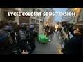 AFFRONTEMENTS AU #LycéeColbert A PARIS ENTRE FORCES DE L'ORDRE ET LYCEENS
