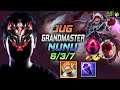 GrandMaster Nunu & Willump Jungle vs Lee Sin - 천상계 장인 정글 누누 템트리 룬 벨트 수확 ヌヌ＆ウィルンプ - LOL KR 11.16
