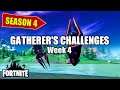 Destroy Gatherers & Deal Damage with Gatherers Remains - Week 4 Challenge Fortnite Season 4