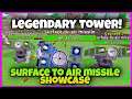 [LEGENDARY TOWER] Surface to Air Missile Showcase - Action tower defense (Roblox)