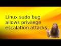 Linux sudo bug allow privilege escalation attacks