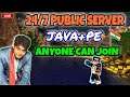 🔴MINECRAFT LIVE With SUBSCRIBERS 24/7 SERVER | PE + JAVA Cracked Minecraft SMP | Live Stream Hindi