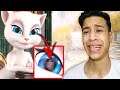 اختبار تطبيق أنجيلا المتكلمة للمرة الأولى ! * تراقب الاطفال* (لا تحمل العبة)..🔥😱