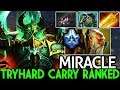 Miracle- [Wraith King] Tryhard Carry Ranked VS Pro Lone Druid 7.21 Dota 2