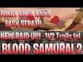 (NEW!) How To Use The RAID FAST TRAVEL!!! 1v2, And BUNNY RAID!! Blood samurai 2(Funny Moments)