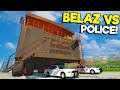 We Destroyed Police Cars with the GIANT BELAZ! - (BeamNG Multiplayer)