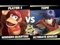 4o4 Smash Night 23 Winners Quarters - Player-1 (Diddy Kong) Vs Tope (Ike) - SSBU Ultimate Tournament