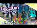 Tetris 99 Legend of Zelda Skyward Sword - Epic 28 KO Victory