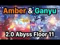 Amber 1st Ganyu 2nd half Solo's(same run) Abyss Floor 11 (2.0) 9★ (no damage taken)