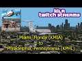 Flight Simulator 2002 || Miami (KMIA) to Philadelphia (KPHL) || American Astrojet 727 || Twitch