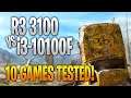 Ryzen 3 3100 vs Intel i3-10100F | 10 Game Benchmark Test and Gameplay