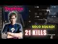 Sophiya666 - 21 KILLS - M416 + Mini14 - SOLO SQUAD! - PUBG
