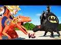 5 Goku Allosaurus vs 5 Batman Dimetrodon Dinosaurs Fight 🌍Jurassic World Evolution