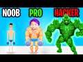 Can We Go NOOB vs PRO vs HACKER In TOUGH MAN APP!? (ALL LEVELS!)