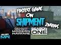 FASTEST GAME OF SHIPMENT ON MW?!? (RAW FOOTAGE / NO COMMENTARY / NO WEBCAM)