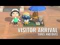 VISITOR ARRIVAL times and days | Animal Crossing: New Horizons
