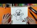 Como dibujar un fantasma 👻 paso a paso 23 | How to draw a ghost 👻 23