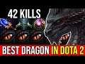 BEST DRAGON EVER..!! Max Attack Range Dragon Knight Grove Bow 42 Kills 7.24 | Dota 2