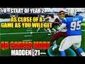 Madden 21 QB Career Mode | START OF YEAR 2 / AS CLOSE OF A GAME AS YOU WILL GET | Part 8