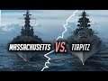 👍 MASSACHUSETTS ИЛИ TIRPITZ? 👍 БИТВА ТИТАНОВ World of Warships