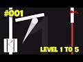 Level 1 to 5 Clear Gameplay - Walls - Launch The Ball Game #1