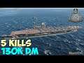 World of WarShips | Weser | 5 KILLS | 130K Damage - Replay Gameplay 1080p 60 fps