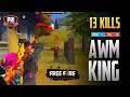 AWM king of All Guns : 13 Kills In Rank Push Rush Gameplay with AWM!