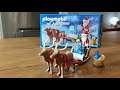 Santa's Sleigh Playmobil 9496! Unboxing and setting up the Santa Playmobil set by Twins O and A!