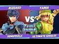 TAMISUMA 174 Semifinals - Rizeasu (Marth) Vs. Yama (Min Min, Bayonetta) Smash Ultimate SSBU