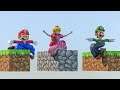 Super Mario VS Princess Peach VS Luigi [Softbody Race] 😂