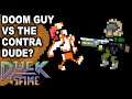 DOOMGUY VS CONTRA GUY! DUCK BATTLE! – Duck Game Custom Hats! (1080p 60fps Local Multiplayer)