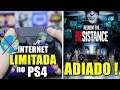 INTERNET será LIMITADA no PS4 / BETA ADIADA no PS4 do RE RESISTENCE