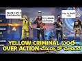 Yellow Criminal Doing Overaction - 3 VS 1 Challenge Free Fire Telugu