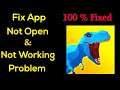 How to Fix Dinosaur Rampage App Not Working Problem Android & Ios - Not Open Problem Solved