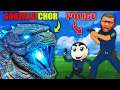 GTA 5 : GODZILLA CHOR vs FRANKLIN & SHINCHAN playing Chor Police | CHOR POLICE HIDE SEEK Gta 5 mods