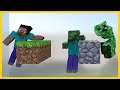 Minecraft - Steve VS Zombie, Creeper & a villager - [Softbody Race]