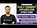 18 - October - 2020 | Daily Current Affairs/News Analysis | Crack UPSC CSE/IAS 2021| Rahul Bhardwaj