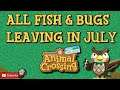 ALL FISH LEAVING IN JULY & ALL BUGS LEAVING IN JULY: Animal Crossing New Horizons July Fish & Bugs