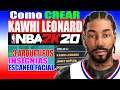 Como crear KAWHI LEONARD 🖐🏾 en NBA 2k20 - el ALERO más RARO del juego 😱 +3 Arquetipos/Escaneo Facial