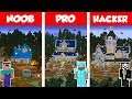 Minecraft NOOB vs PRO vs HACKER: HAUNTED HOUSE BUILD CHALLENGE in Minecraft / Animation
