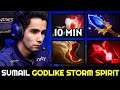 SUMAIL Storm Spirit Godlike with Fast Orchid Build 7.28 Dota 2