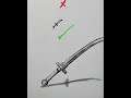 how to draw a sword in 5 seconds