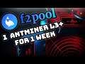 Antminer L3+ for 1 Week on F2Pool - Setup - Estimate - week long profits - and overall thoughts