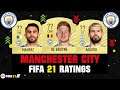 FIFA 21 | MANCHESTER CITY PLAYER RATINGS! 😱🔥| FT. DE BRUYNE, MAHREZ, AGUERO... etc