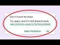 How To Fix Can't Install YouTube Error On Google Play Store Android & Ios Mobile