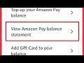 How To View Amazon Pay balance statement in Amazon.in Application