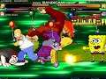 MUGEN Battle Homer, Peter, Mordecai & Dudley vs Spongebob, Chowder, Donkey Kong & Banjo & Kazooie