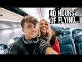 Flying AROUND THE WORLD to the USA (extreme jet lag)
