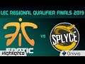 FNC vs SPY Highlights Game 3 LEC 2019 Regional Qualifier Finals Fnatic vs Splyce LEC Highlights by O